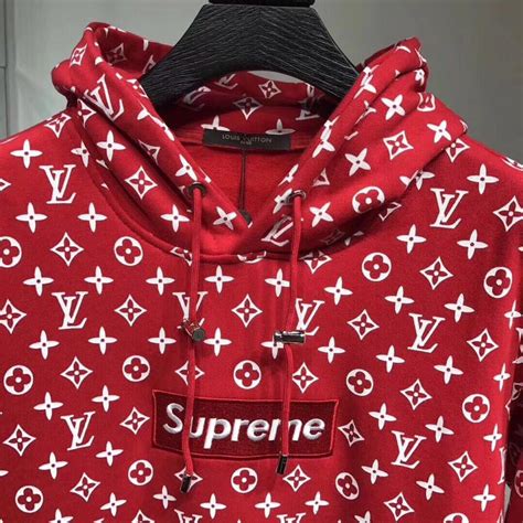 louis vuitton supreme red hoodie fake|supreme Louis Vuitton hoodie neymar.